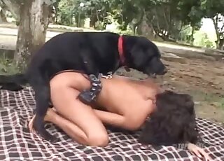 Latina mature wife shares intimacy with the dog in personal XXX play