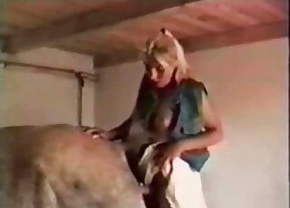 Gorgeous mare pussy fucked in a lesbian strap-on bestiality vid